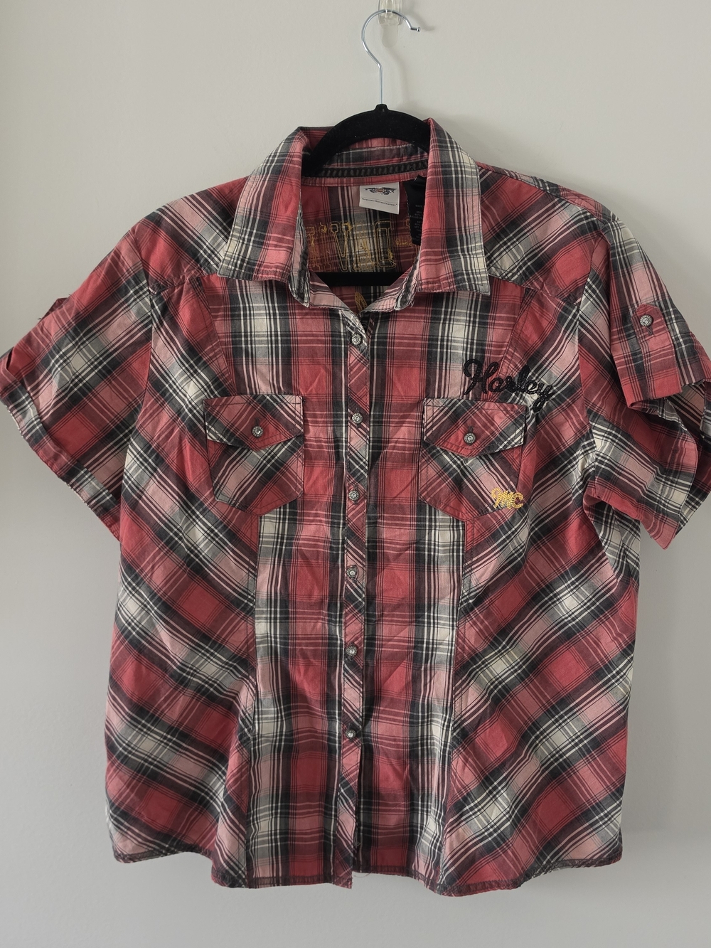 Harley-Davidson Genuine MotorClothes Plaid Button-Up Shirt Size 1W
